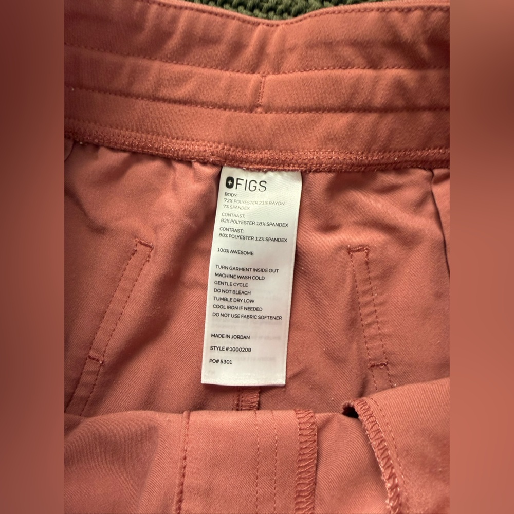 Figs Salmon Pink Jogger Scrub Pants - Picture 3 of 4